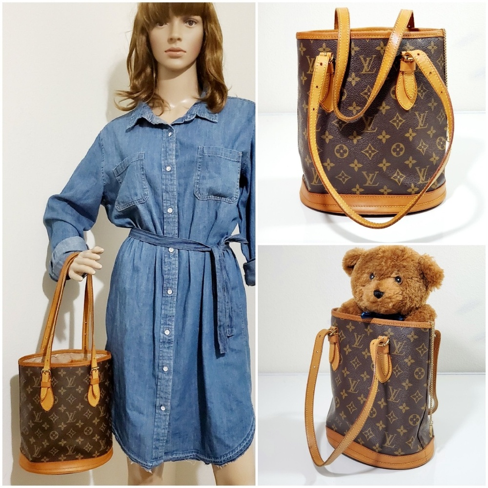 100% Auth Louis Vuitton Bucket PM